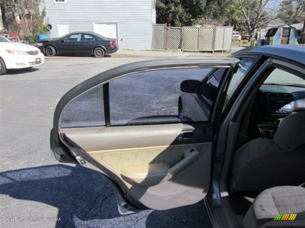 2004 Civic LX Sedan - Shoreline Mist Metallic / Ivory Beige photo #13