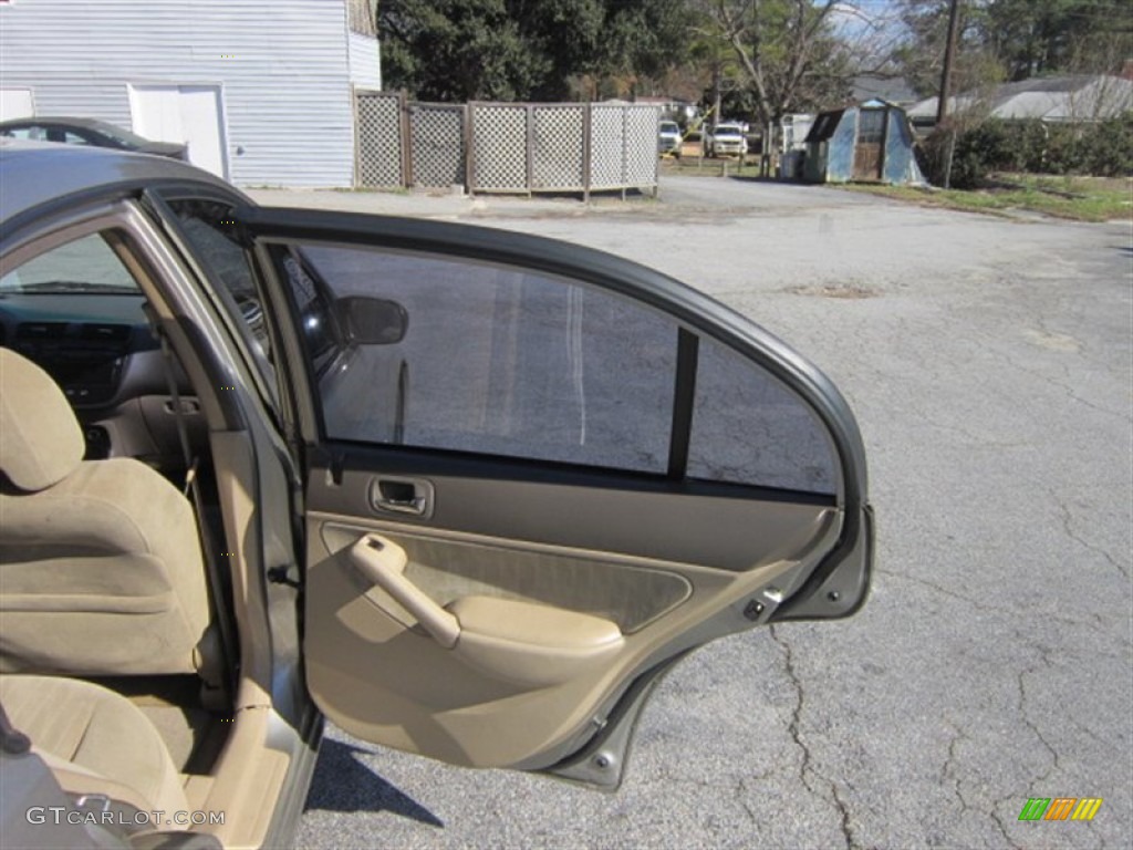 2004 Civic LX Sedan - Shoreline Mist Metallic / Ivory Beige photo #15