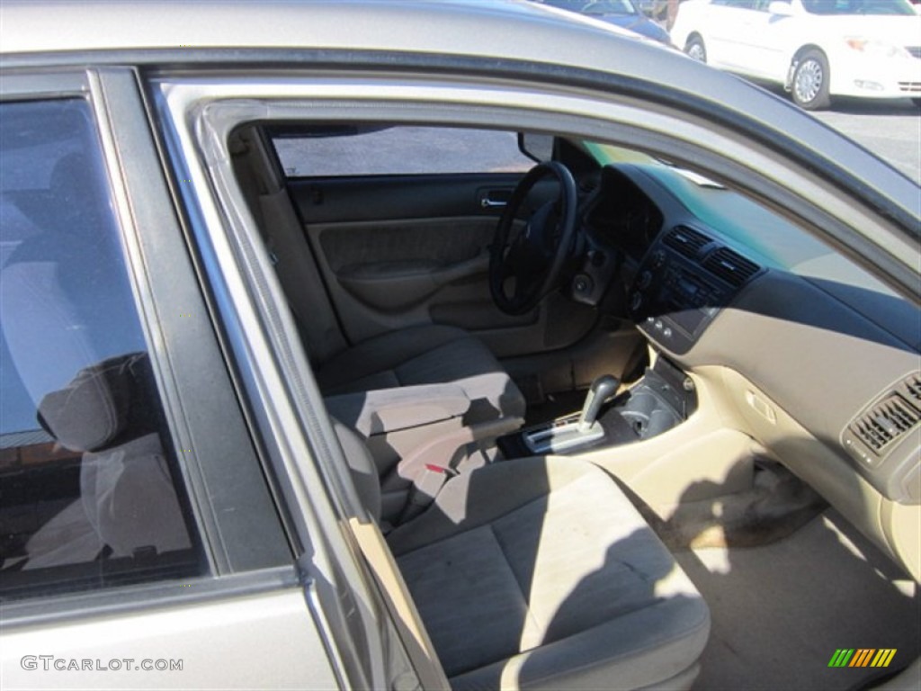 2004 Civic LX Sedan - Shoreline Mist Metallic / Ivory Beige photo #18