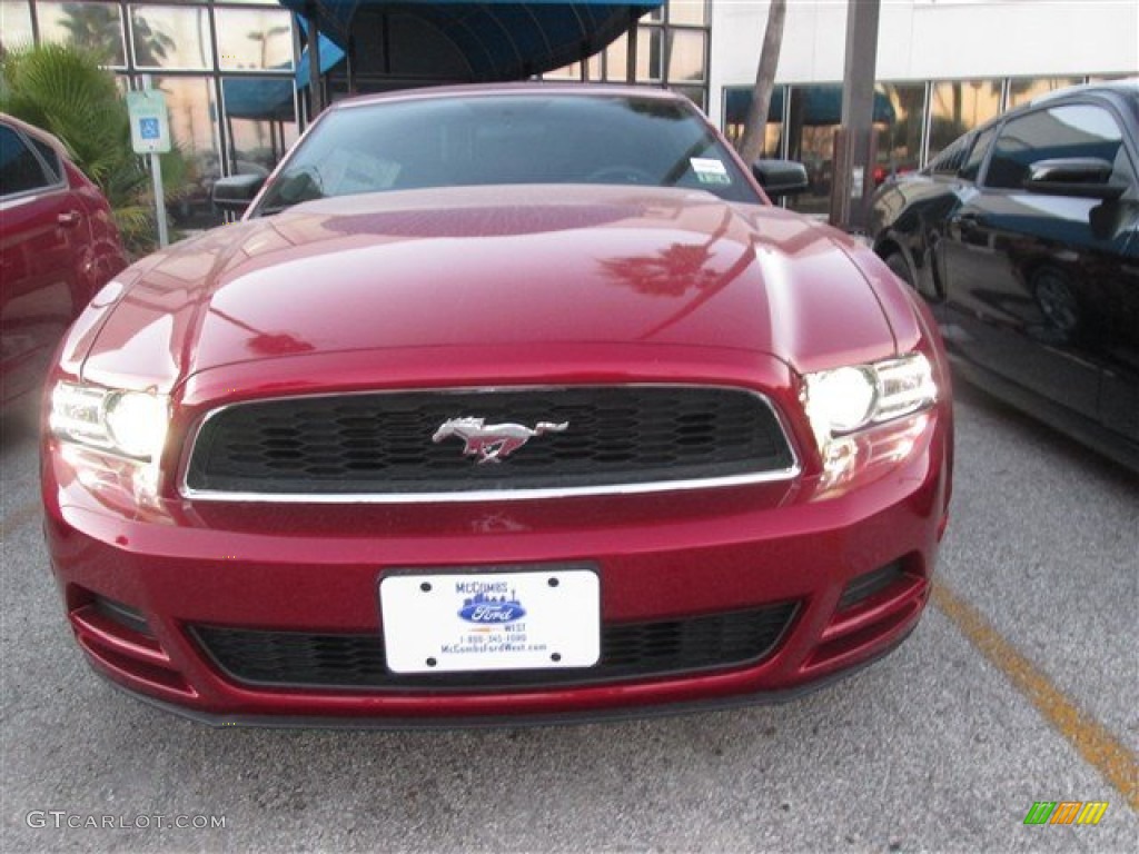 2014 Mustang V6 Coupe - Ruby Red / Charcoal Black photo #2