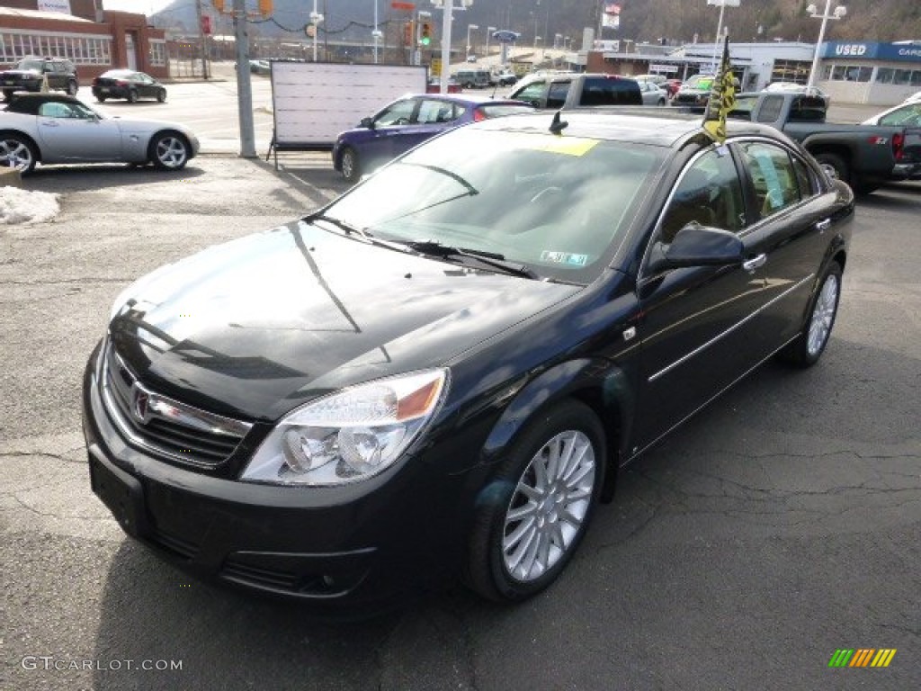 2009 Aura XR V6 - Carbon Flash Metallic / Morocco Brown photo #4