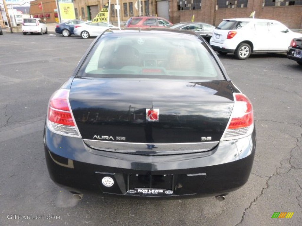 2009 Aura XR V6 - Carbon Flash Metallic / Morocco Brown photo #7