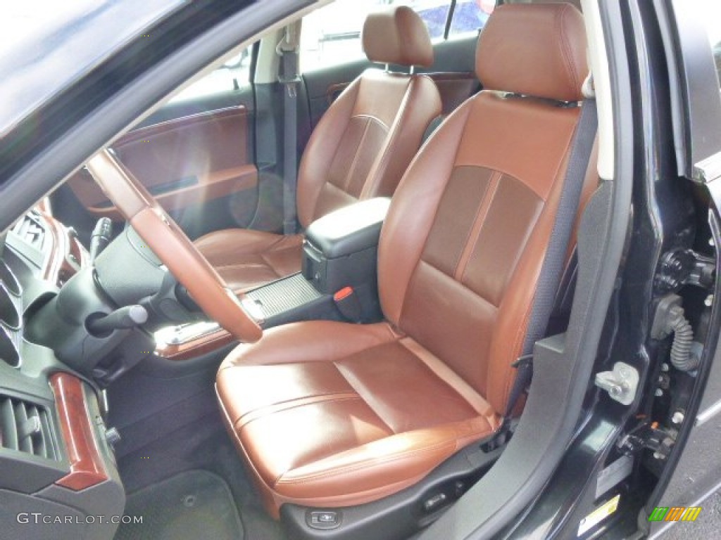 2009 Aura XR V6 - Carbon Flash Metallic / Morocco Brown photo #10