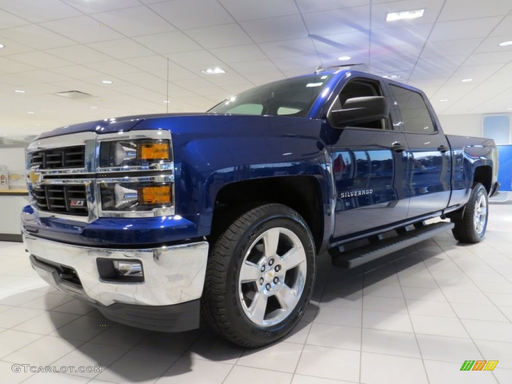 2014 Silverado 1500 LT Z71 Crew Cab - Blue Topaz Metallic / Jet Black photo #2