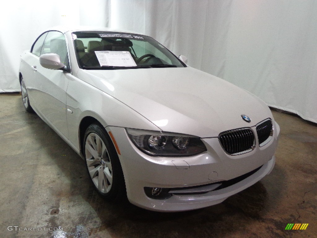 2011 3 Series 328i Convertible - Mineral White Metallic / Cream Beige Dakota Leather photo #1