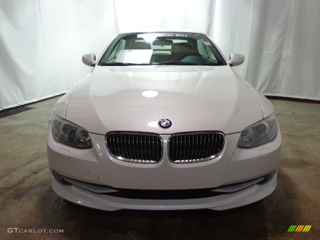 2011 3 Series 328i Convertible - Mineral White Metallic / Cream Beige Dakota Leather photo #2