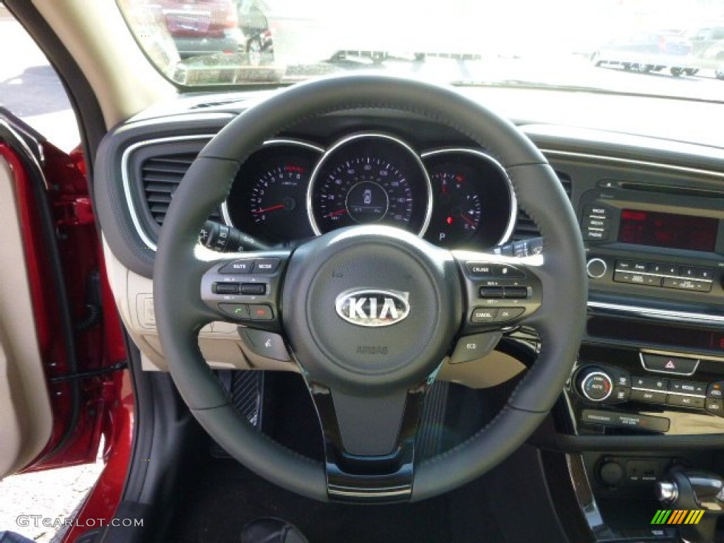 2014 Kia Optima EX Beige Steering Wheel Photo #89770817