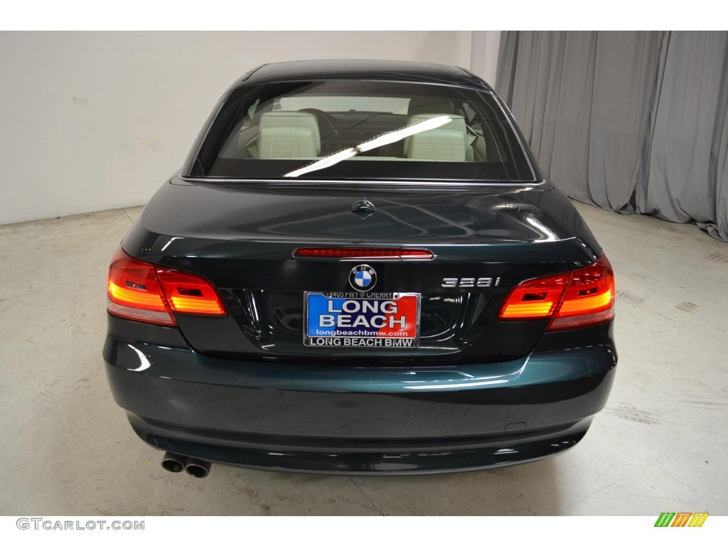 2008 3 Series 328i Convertible - Deep Green Metallic / Cream Beige photo #6