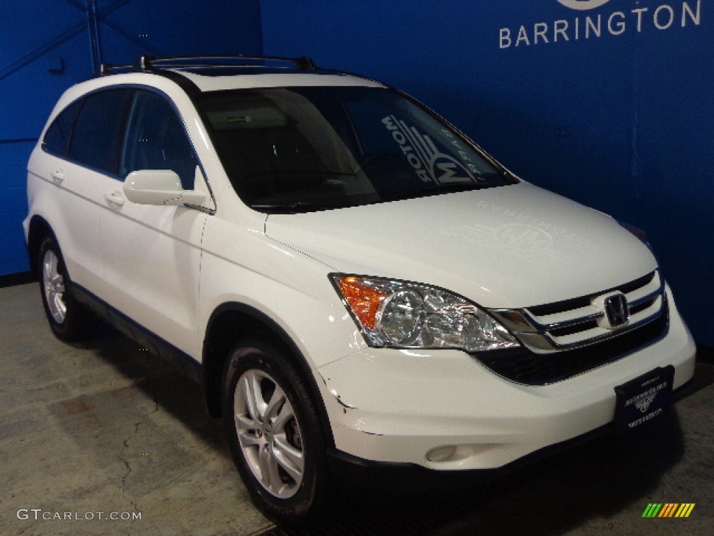 2011 CR-V EX-L 4WD - Taffeta White / Black photo #6