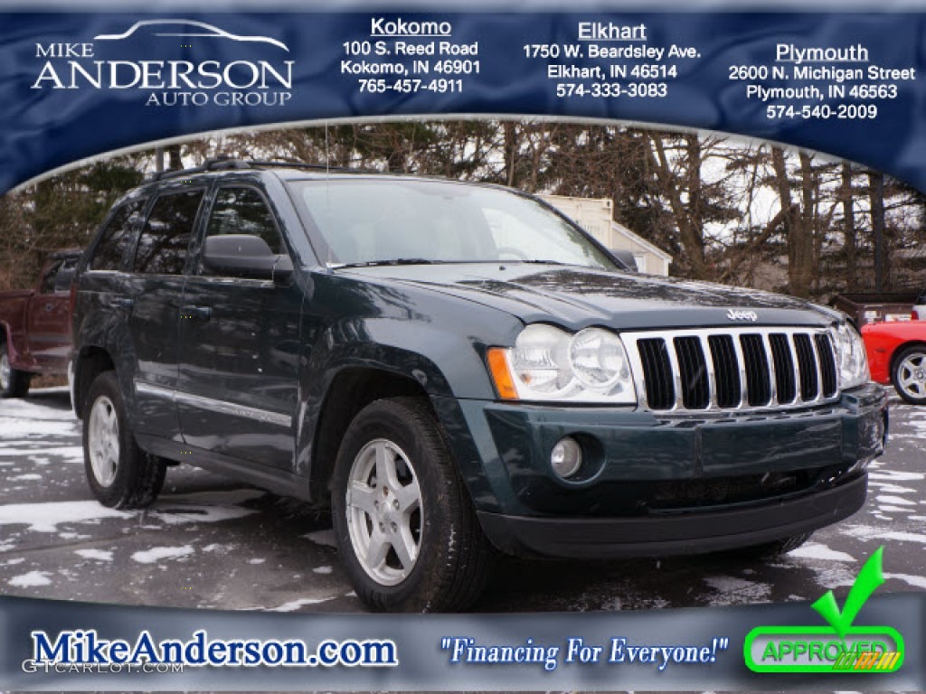 2005 Grand Cherokee Limited 4x4 - Deep Beryl Green Pearl / Medium Slate Gray photo #1