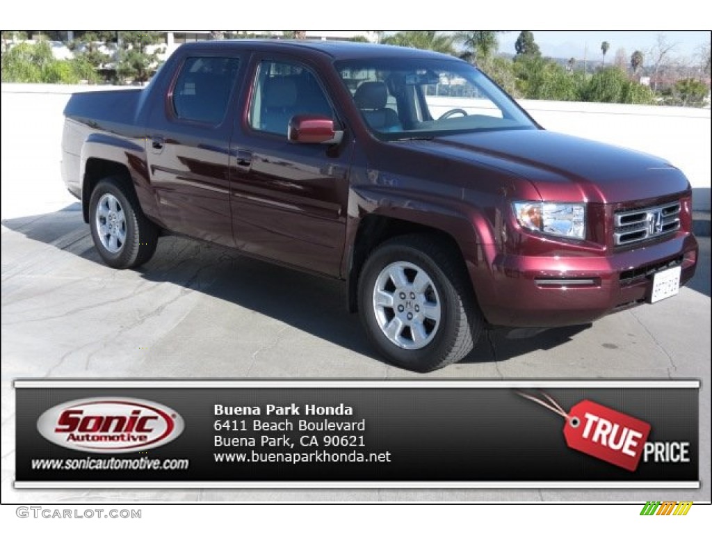 2007 Ridgeline RTL - Dark Cherry Pearl / Beige photo #1