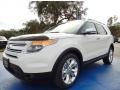 2014 White Platinum Ford Explorer Limited  photo #1