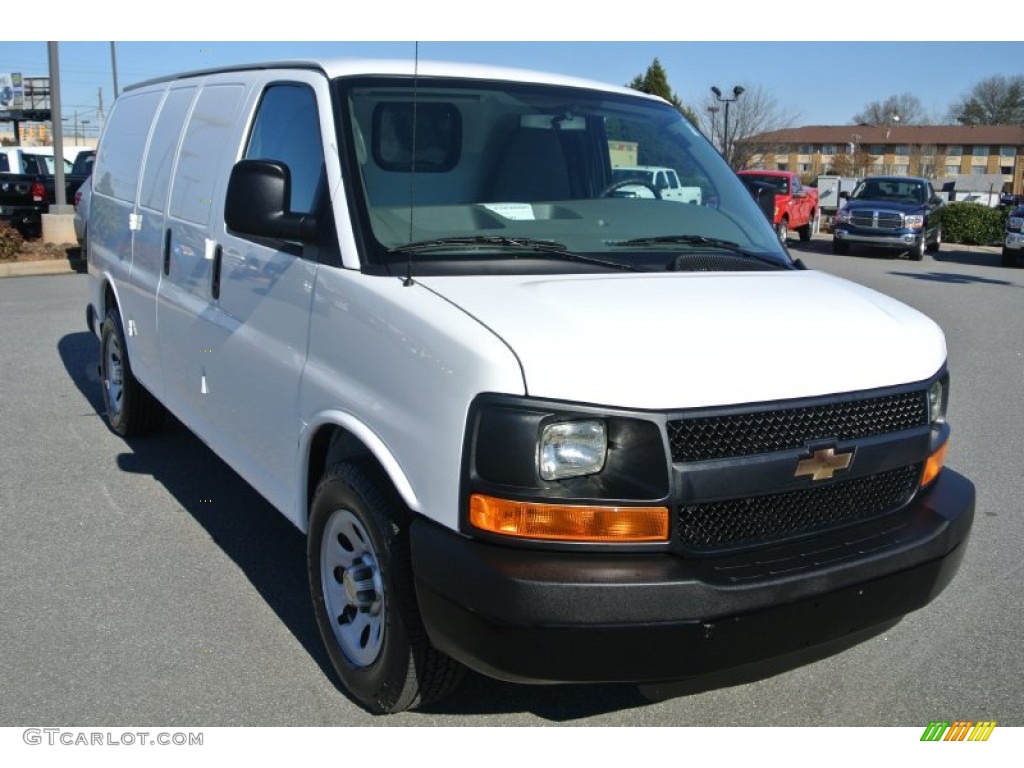 Summit White 2012 Chevrolet Express 1500 Cargo Van Exterior Photo #89776583