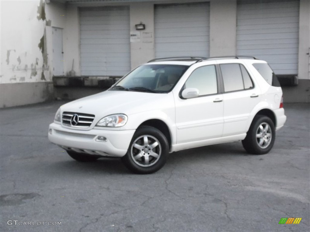 2003 ML 500 4Matic - Alabaster White / Borneo/Java photo #2