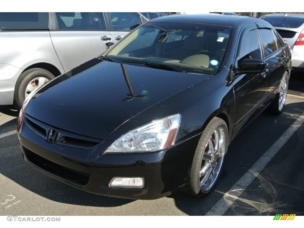 2007 Accord EX Sedan - Nighthawk Black Pearl / Ivory photo #1