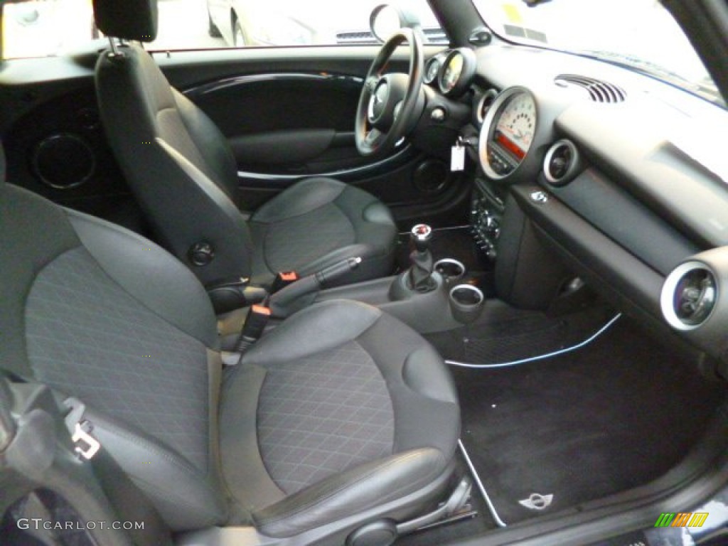Carbon Black Checkered Cloth Interior 2012 Mini Cooper S Convertible Photo #89778431