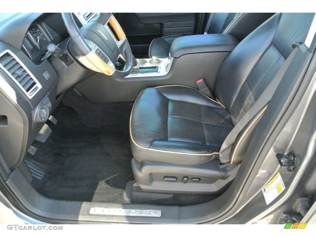 2009 MKX  - Sterling Grey Metallic / Limited Charcoal Black/Light Stone photo #12