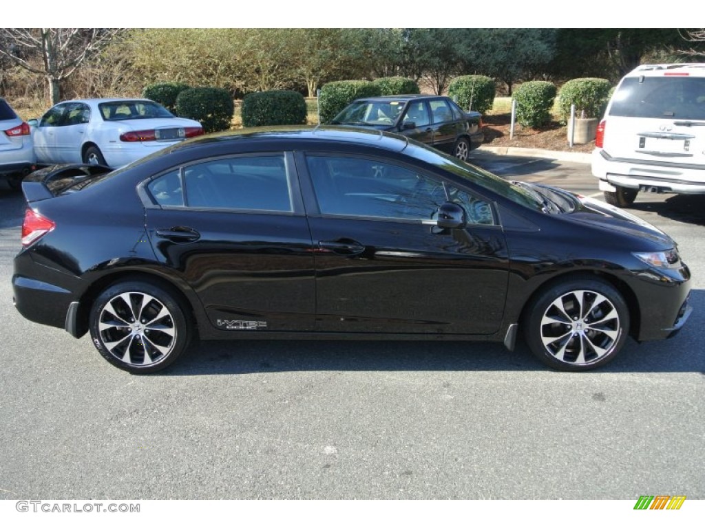 Crystal Black Pearl 2013 Honda Civic Si Sedan Exterior Photo #89779667