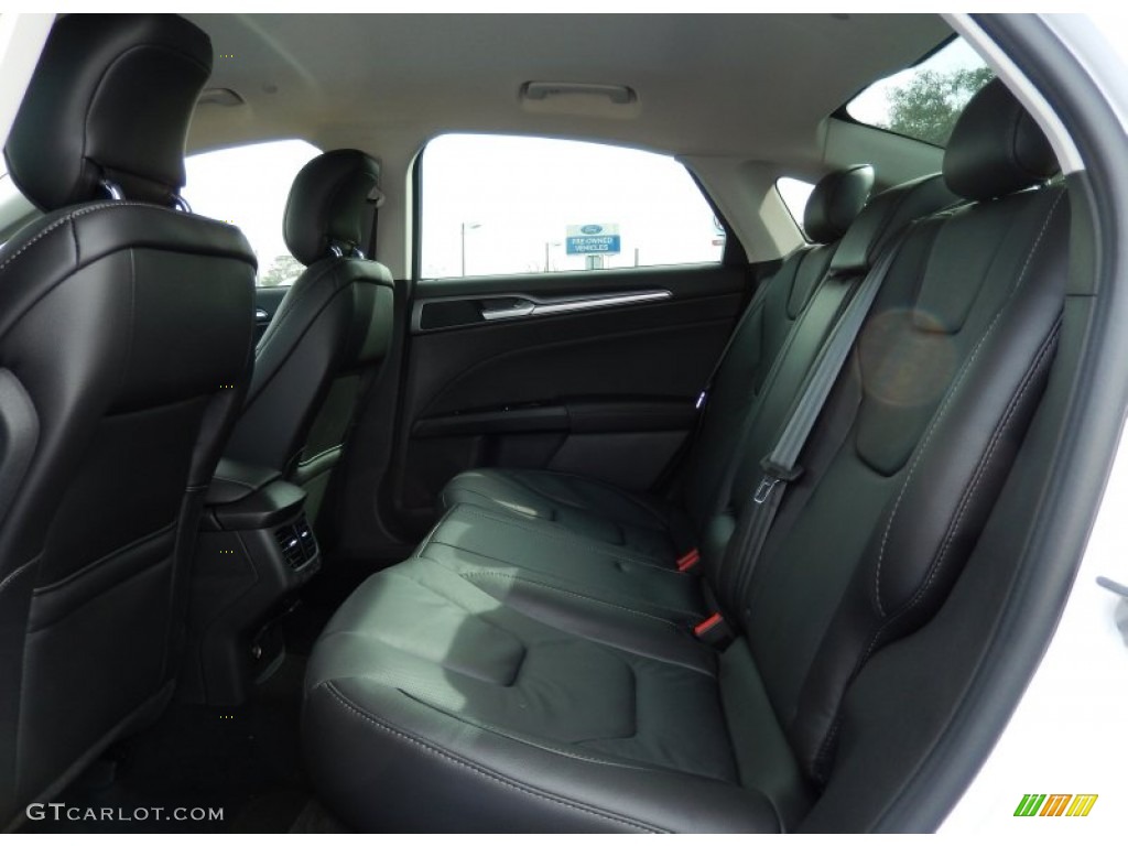 2014 Ford Fusion Hybrid Titanium Rear Seat Photo #89779730