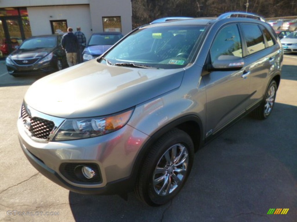 2011 Sorento EX V6 AWD - Titanium Silver / Black photo #3