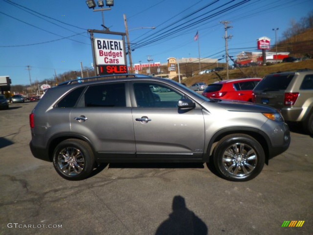 2011 Sorento EX V6 AWD - Titanium Silver / Black photo #7