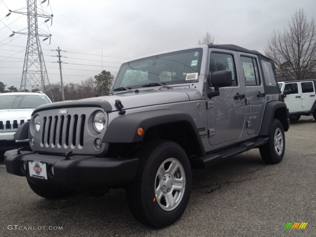 2014 Wrangler Unlimited Sport 4x4 - Billet Silver Metallic / Black photo #1