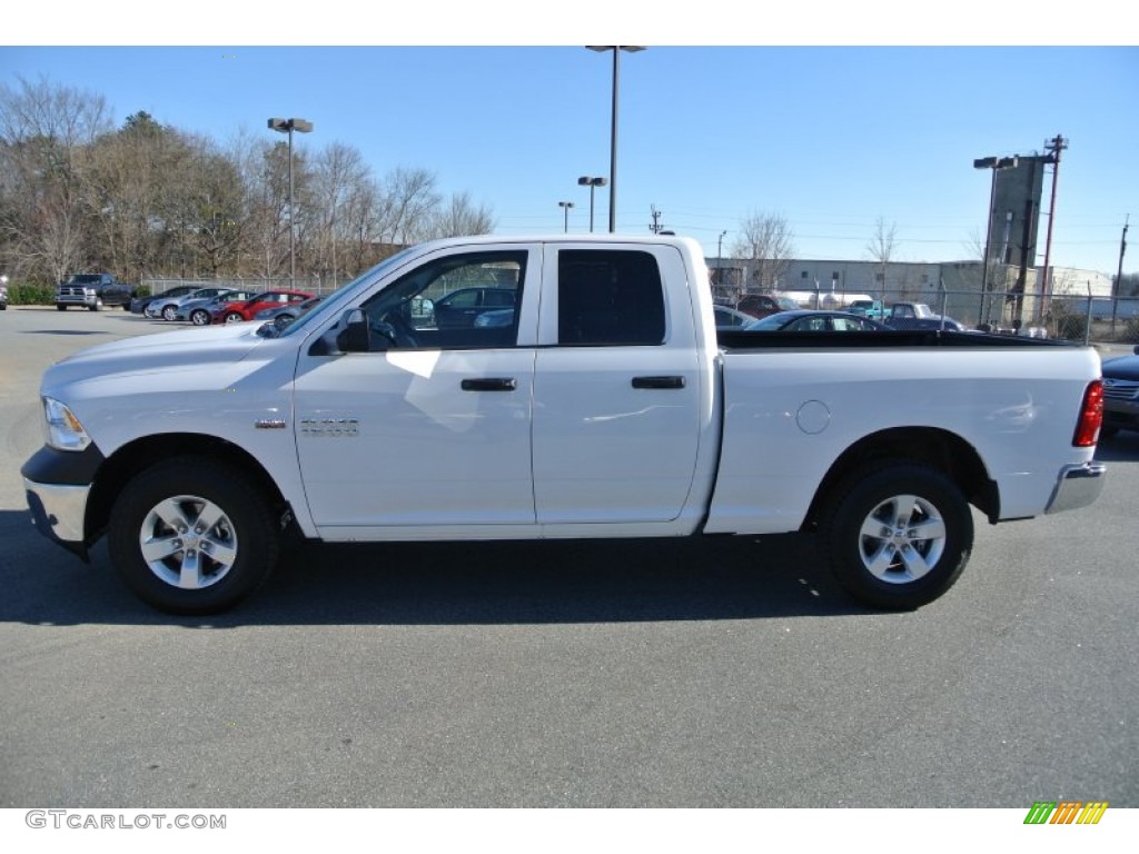 2014 1500 Tradesman Quad Cab 4x4 - Bright White / Black/Diesel Gray photo #3