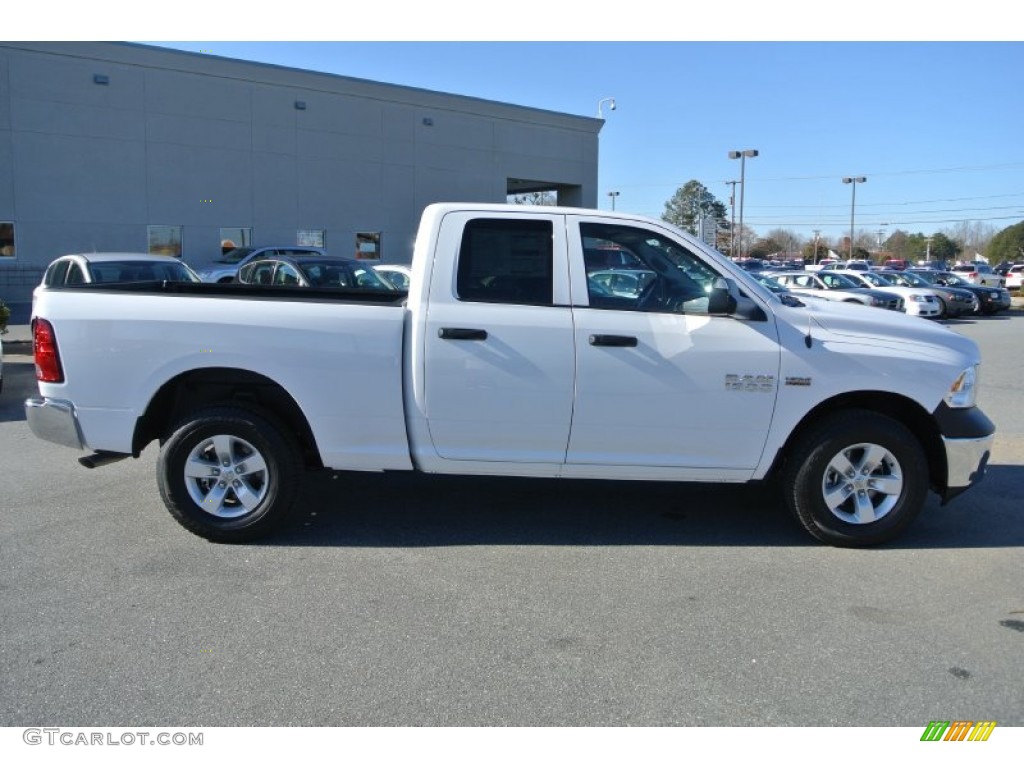 2014 1500 Tradesman Quad Cab 4x4 - Bright White / Black/Diesel Gray photo #6