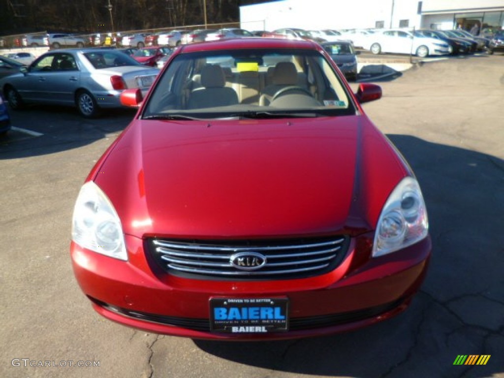 2008 Optima LX - Ruby Red / Beige photo #2