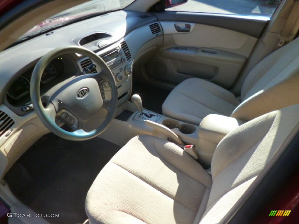 Beige Interior 2008 Kia Optima LX Photo #89781374