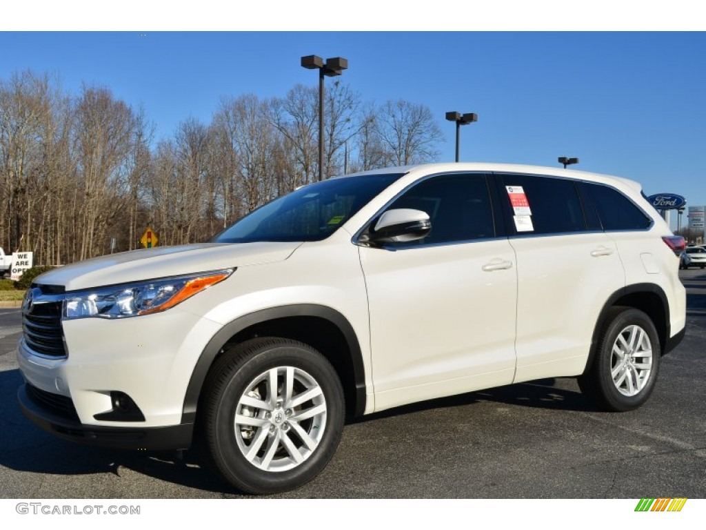 Blizzard White Pearl 2014 Toyota Highlander LE Exterior Photo #89783579