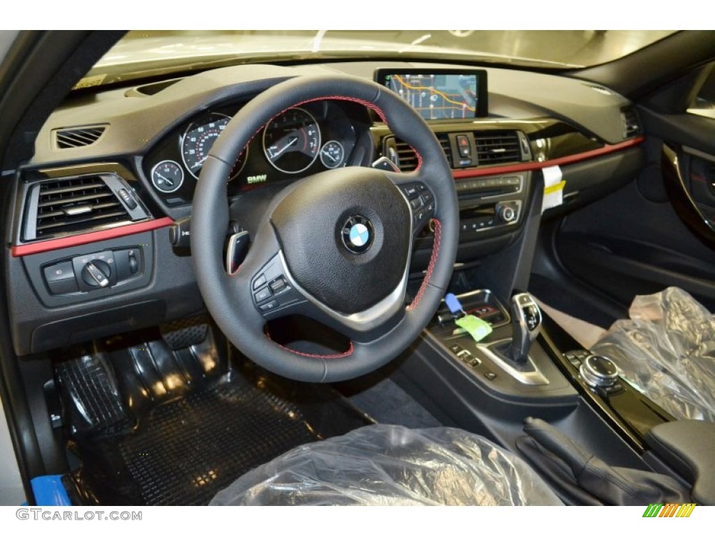 Black Interior 2014 BMW 3 Series 328i Sedan Photo #89783735