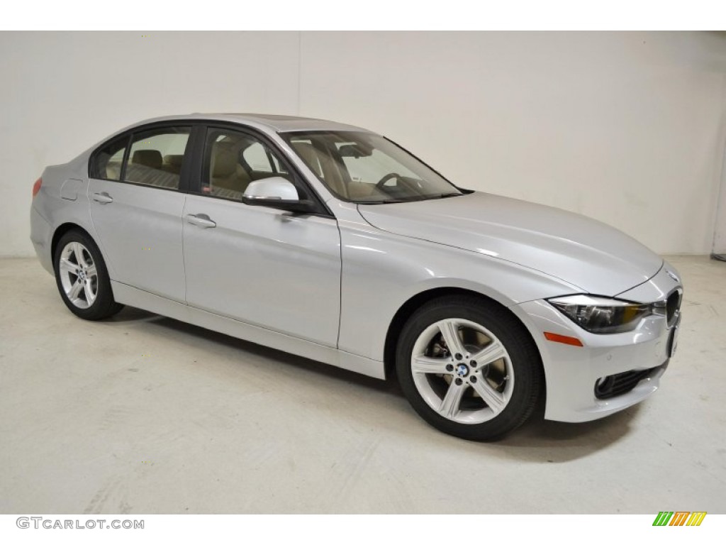 2014 3 Series 328d Sedan - Glacier Silver Metallic / Venetian Beige photo #2