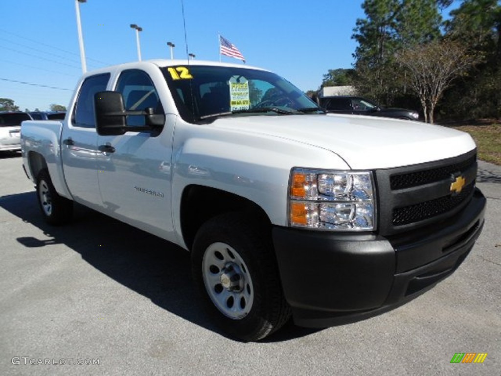 2012 Silverado 1500 Work Truck Crew Cab - Summit White / Dark Titanium photo #10