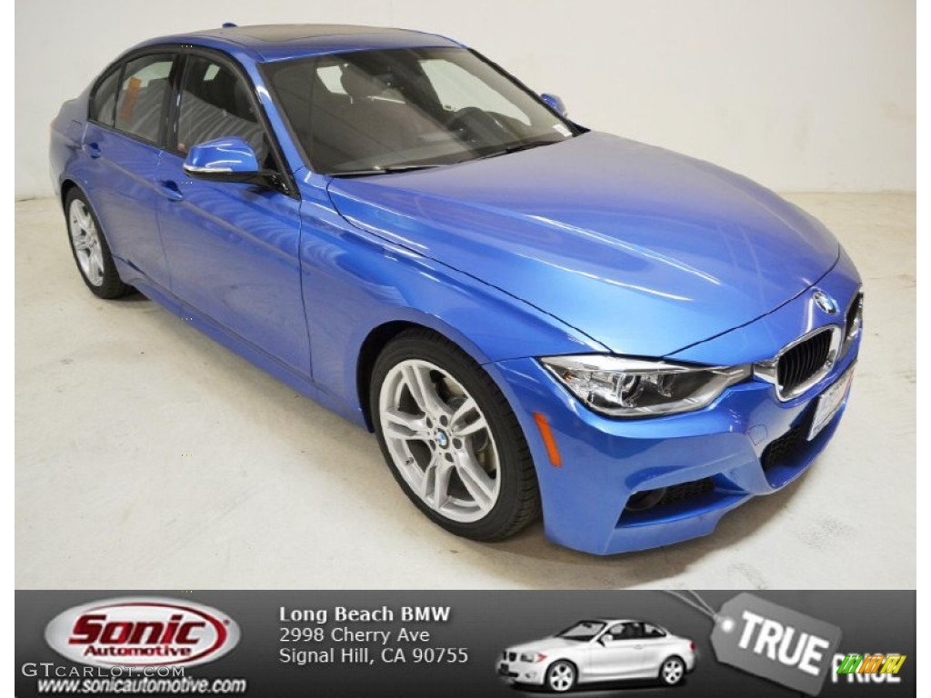 2014 3 Series 328d Sedan - Estoril Blue / Black photo #1