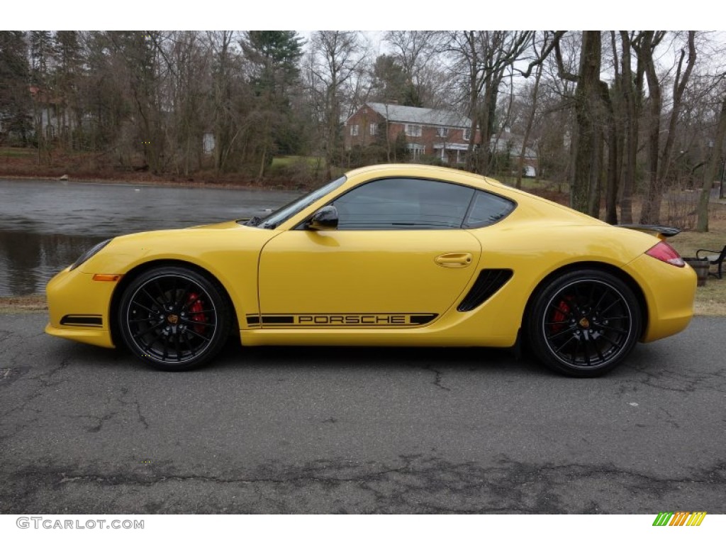 2012 Cayman R - Speed Yellow / Black photo #3