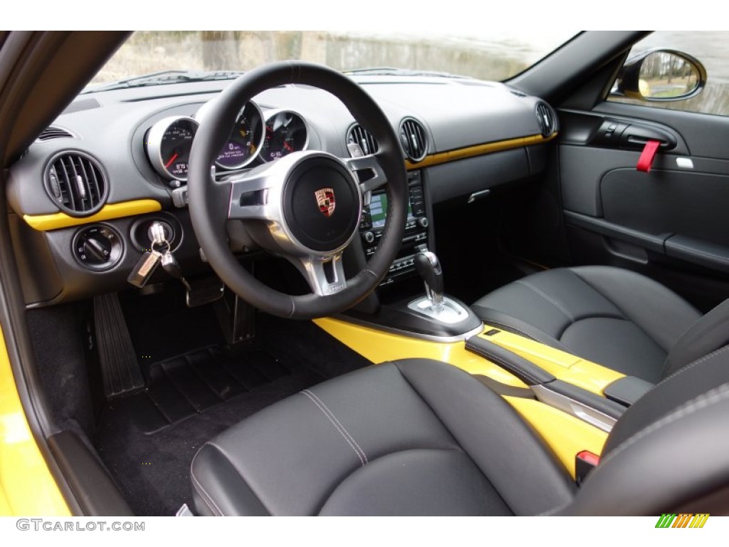 Black Interior 2012 Porsche Cayman R Photo #89785310
