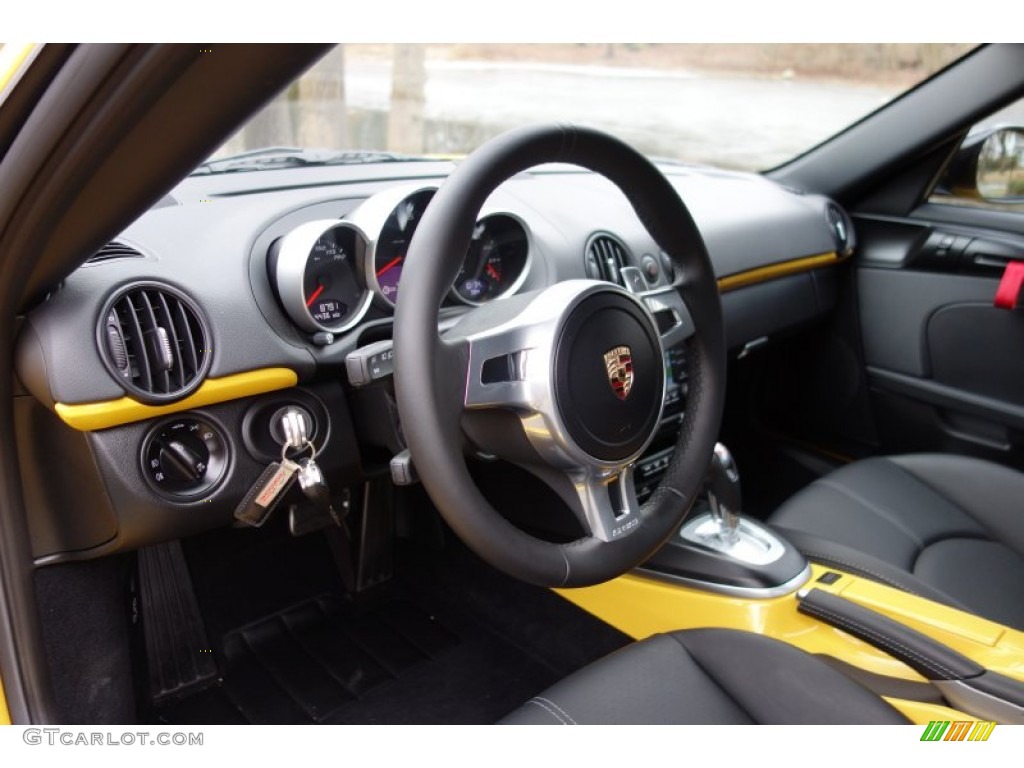 Black Interior 2012 Porsche Cayman R Photo #89785440