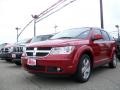 2009 Inferno Red Crystal Pearl Dodge Journey SXT AWD  photo #1