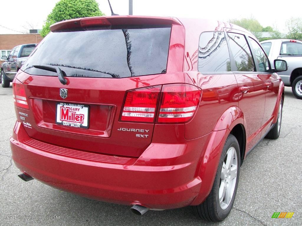 2009 Journey SXT AWD - Inferno Red Crystal Pearl / Dark Slate Gray/Light Graystone photo #6