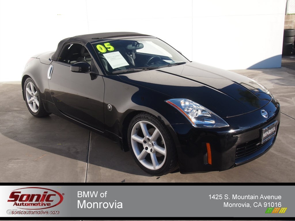 2005 350Z Touring Roadster - Super Black / Charcoal photo #1