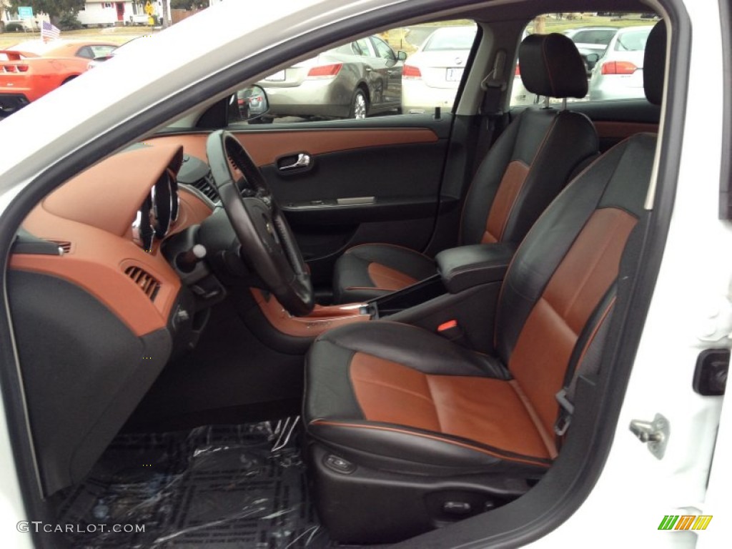 Ebony/Brick Interior 2009 Chevrolet Malibu LTZ Sedan Photo #89787737