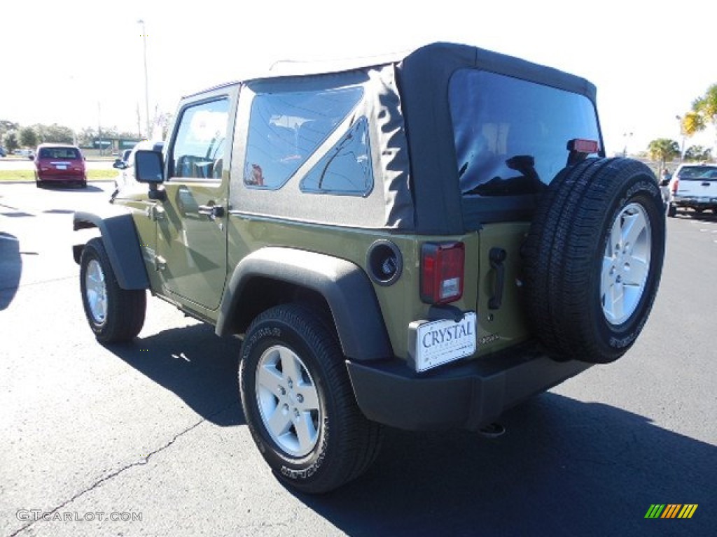 2013 Wrangler Sport 4x4 - Commando Green / Black photo #3