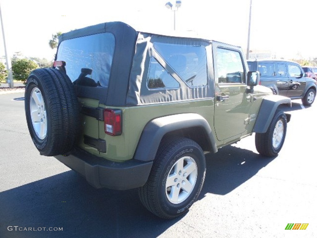 2013 Wrangler Sport 4x4 - Commando Green / Black photo #8