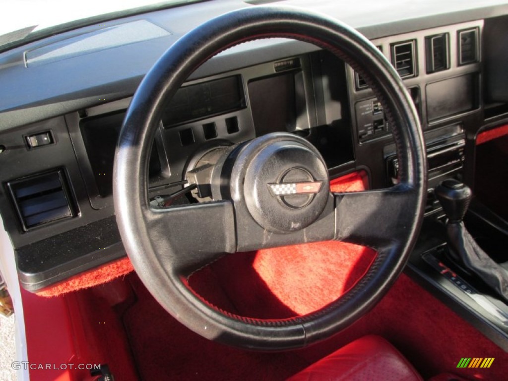 1986 Chevrolet Corvette Coupe Red Steering Wheel Photo #89788184