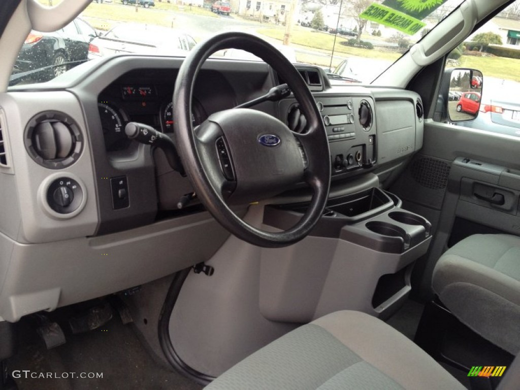 Medium Flint Interior 2010 Ford E Series Van E350 XLT Passenger Extended Photo #89788313