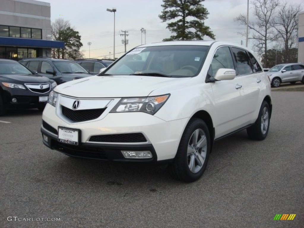 2010 MDX Technology - Aspen White Pearl / Parchment photo #1