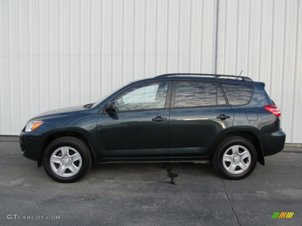 2011 RAV4 I4 4WD - Black Forest Metallic / Ash photo #2