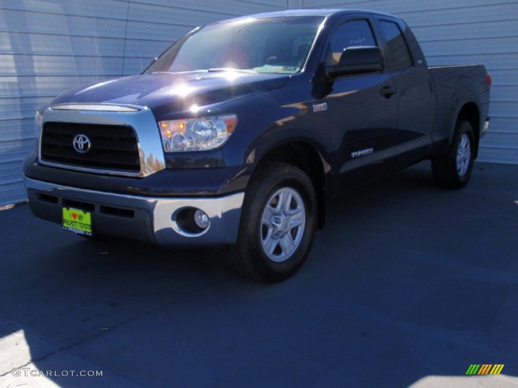 2008 Tundra SR5 Double Cab - Nautical Blue Metallic / Beige photo #7