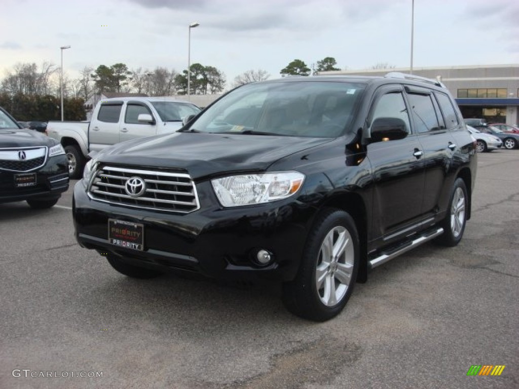 2009 Highlander Limited 4WD - Black / Sand Beige photo #1